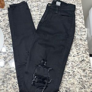 Black ripped jeans